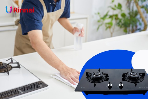 penggunaan kompor Rinnai di dapur

