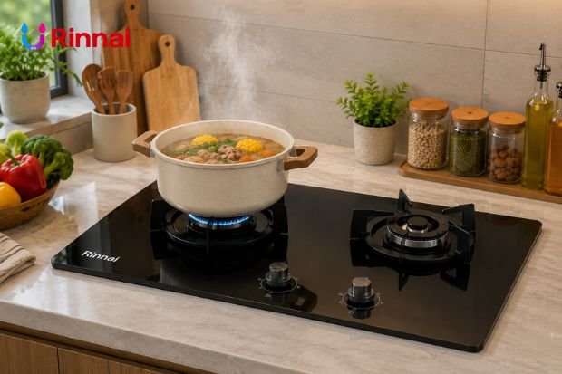 Kompor Tanam Modern 2 Tungku untuk Dapur yang Nyaman