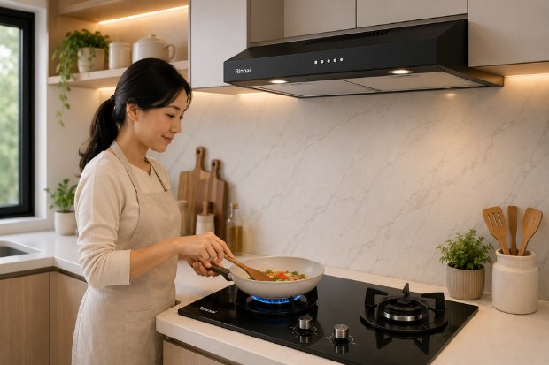 konsep dapur modern Rinnai untuk aktivitas memasak sehari-hari